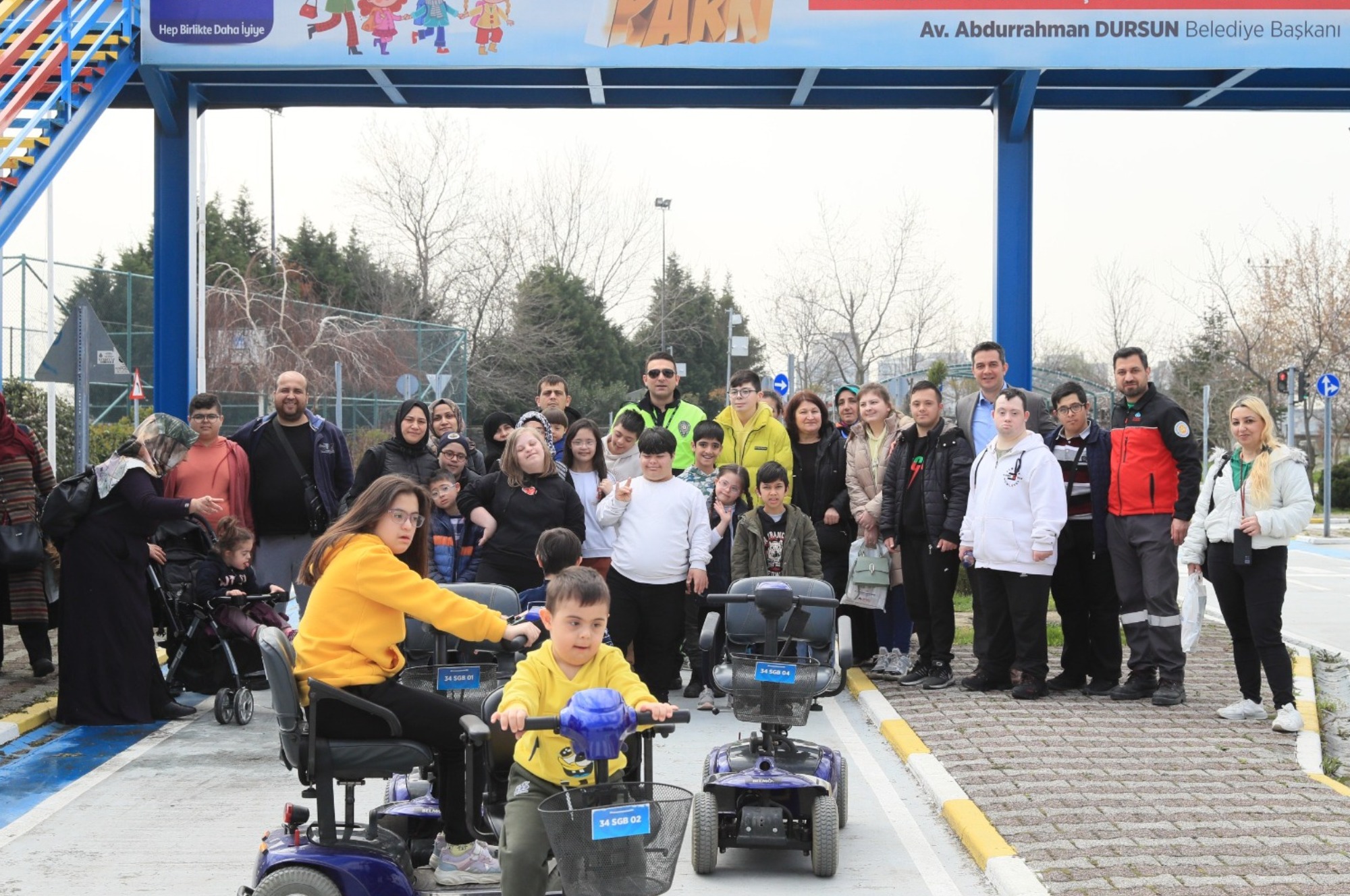 Down Sendromlu Çocuklar Deprem ve Trafik Eğitim Parkı’nda