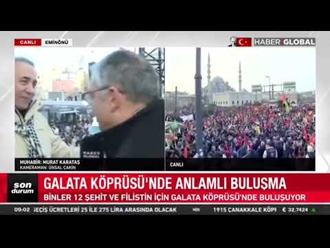 Galata Köprüsü'nde anlamlı buluşma